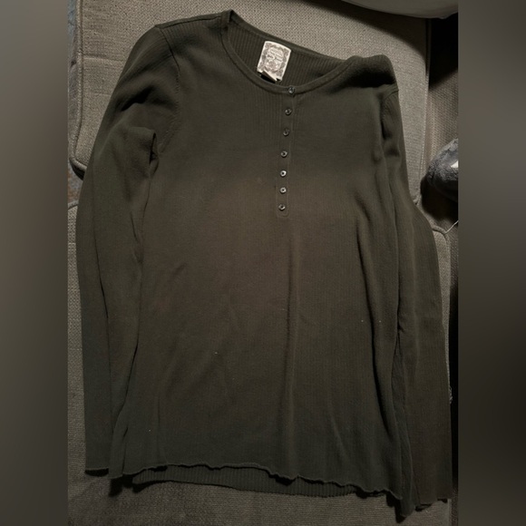 Polo Jeans, olive green button up long sleeved shirt, SIZE LARGE - Picture 1 of 5